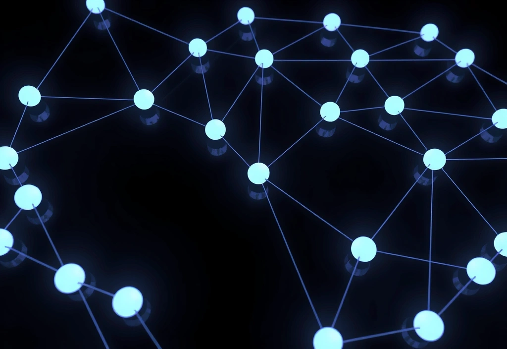 Abstract digital constellation representing financial trading networks