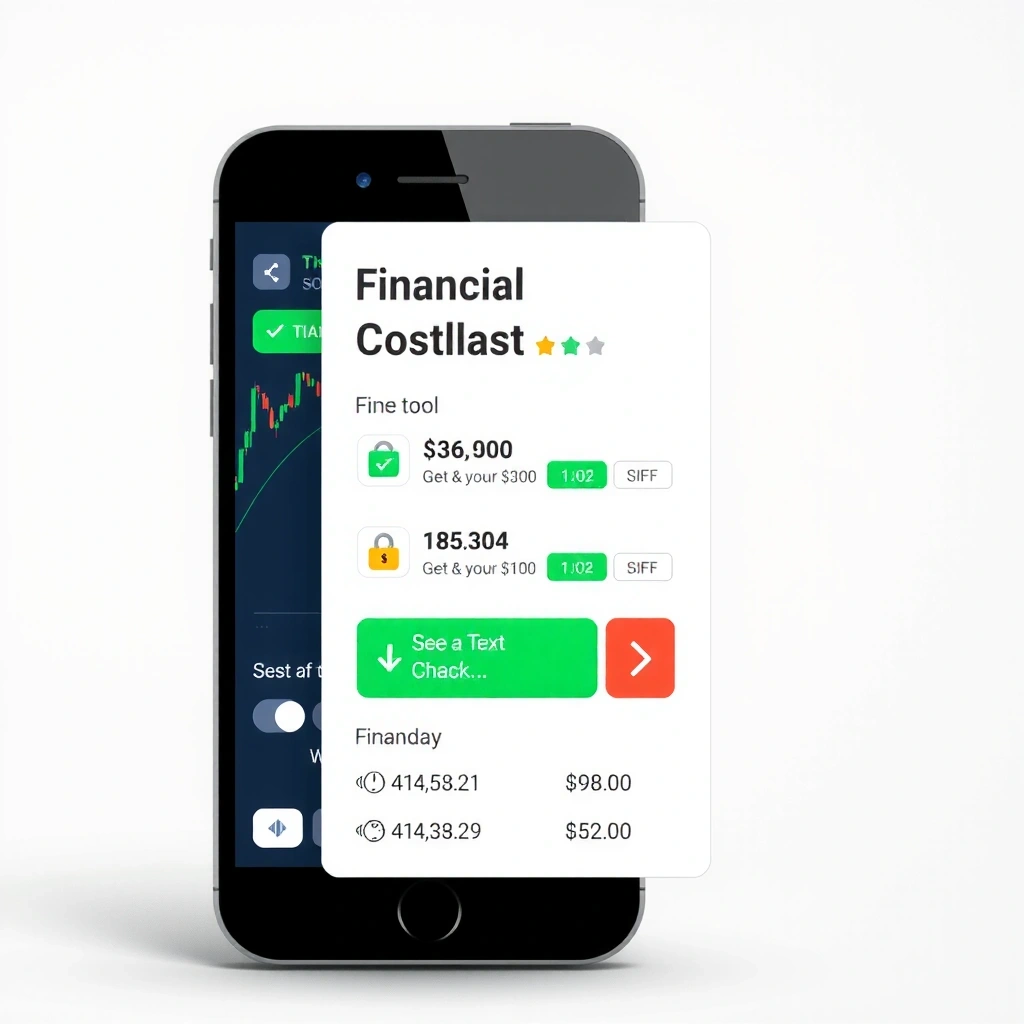 Mobile gaming interface with financial tools